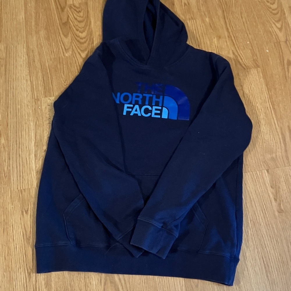 North Face Hoodie Boy’s 18/20 XL/TG Navy Blue Long Sleeve Pullover Sweatshirt